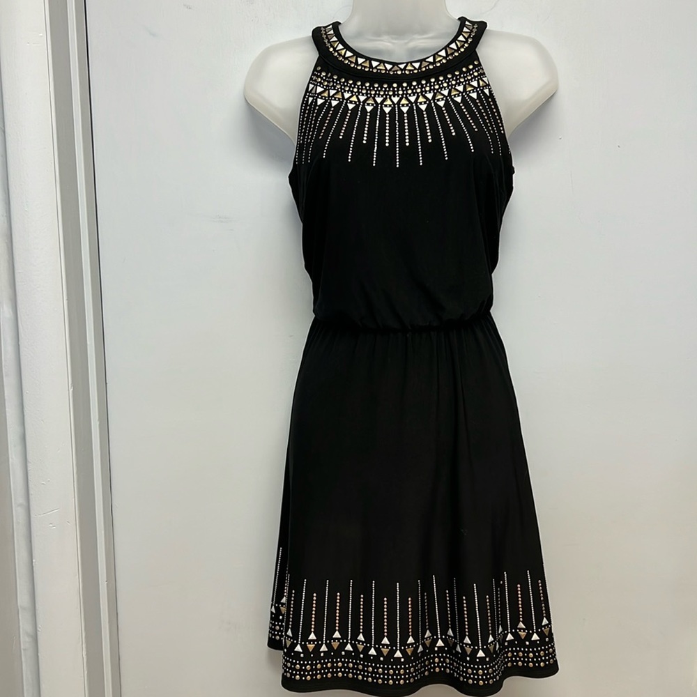 NEW White House Black Market Sleeveless Embellished Blouson Dress Size XXS